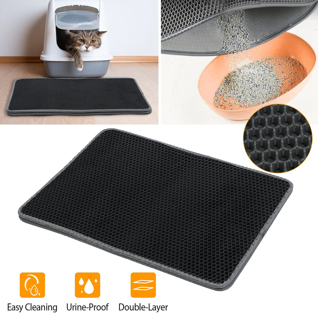 Cat Litter Mat EVA Honeycomb Double Layer Kitty
