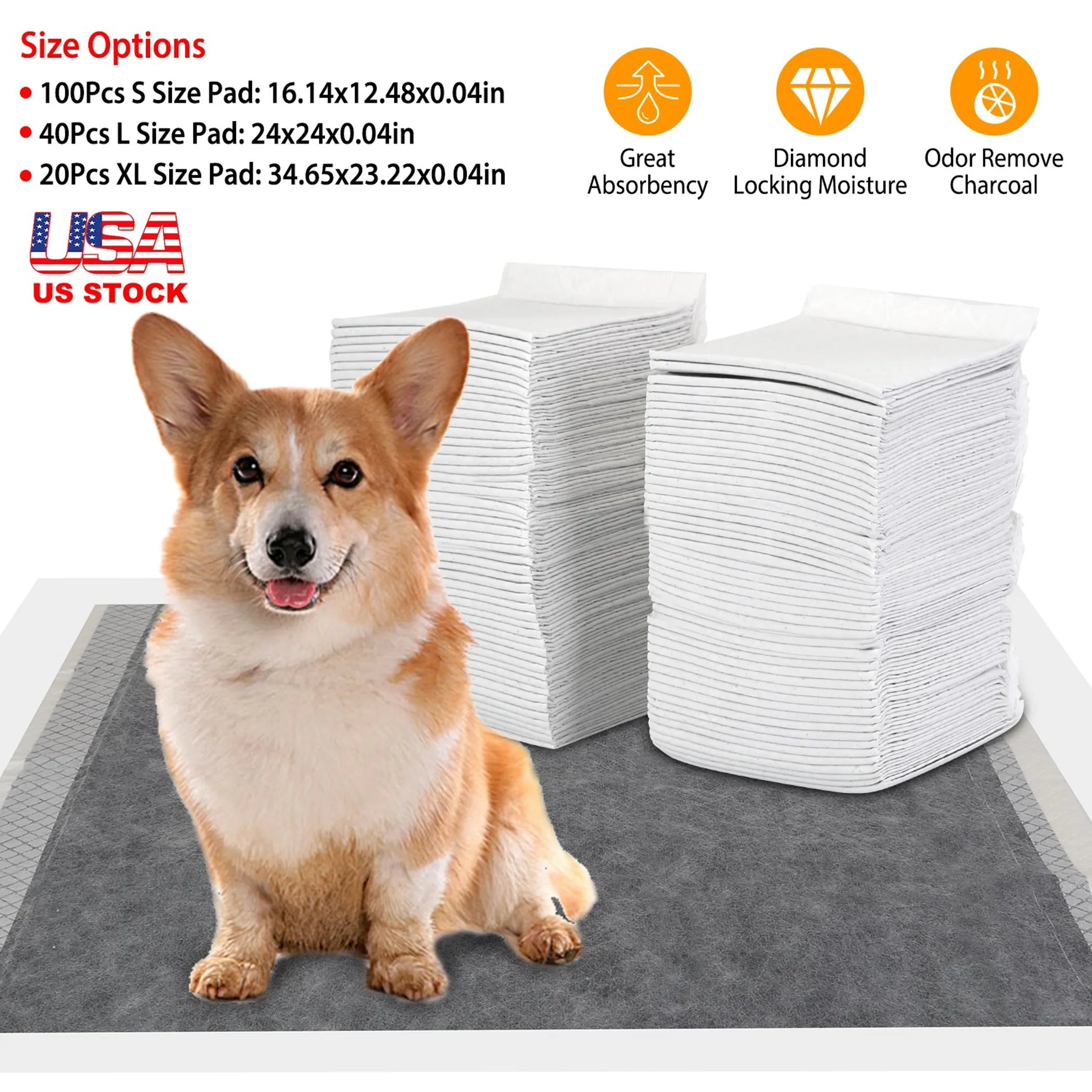 100Pcs Dog Pee Training Pads