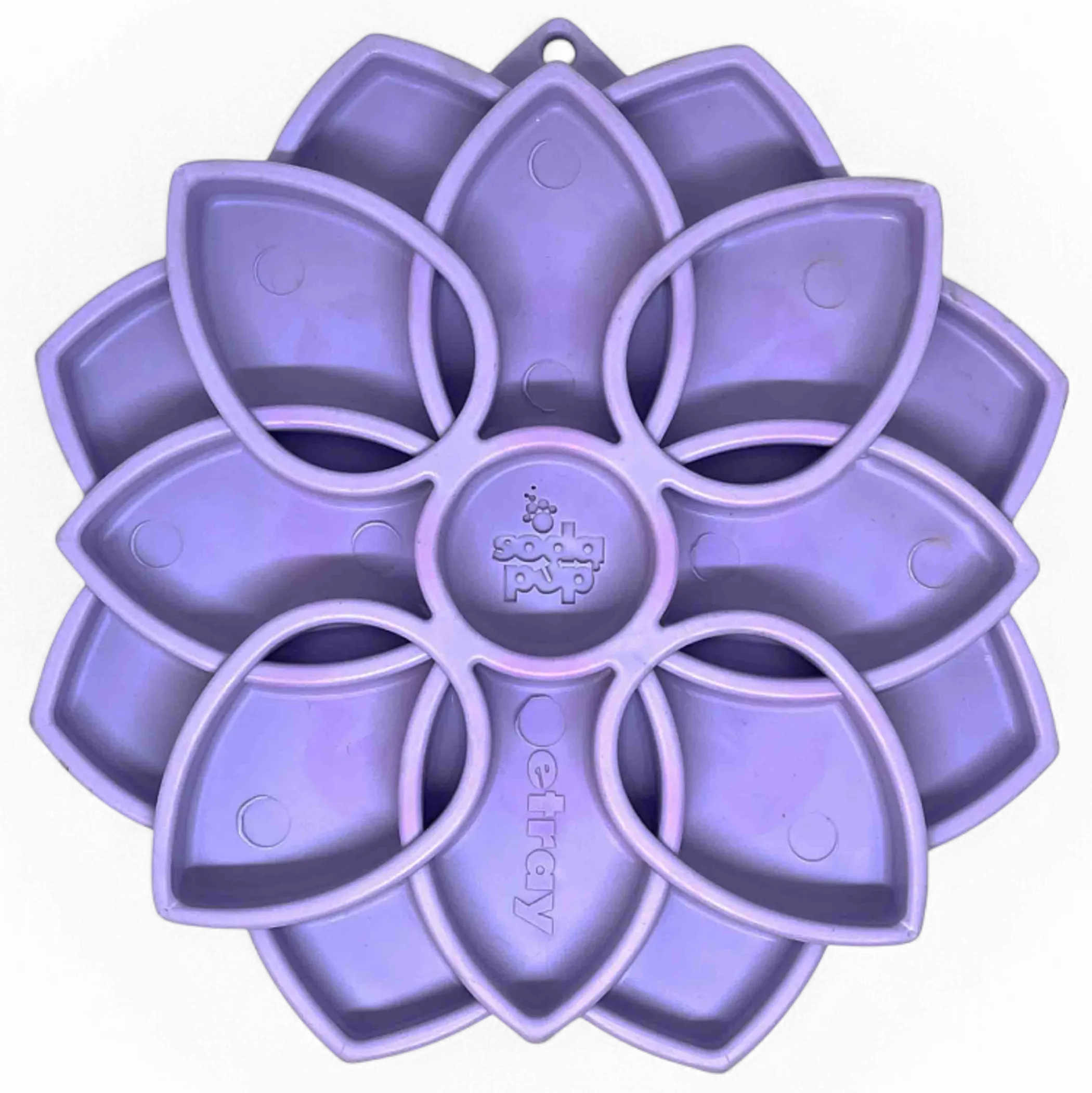 Mandala Softie eTray Shallow Slow Feeder Dog Bowl with Suction Cups